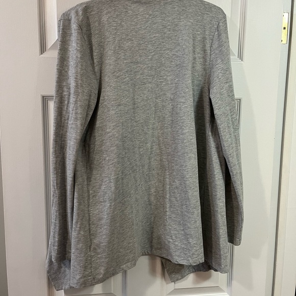 Size large grey Open Front Drape style Cardigan - Picture 2 of 2